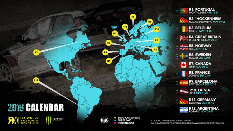 Illustration for article titled FIA World Rallycross Championship Reveals 2016 Calendar